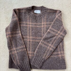 Alpaca Cropped Crewneck Sweater